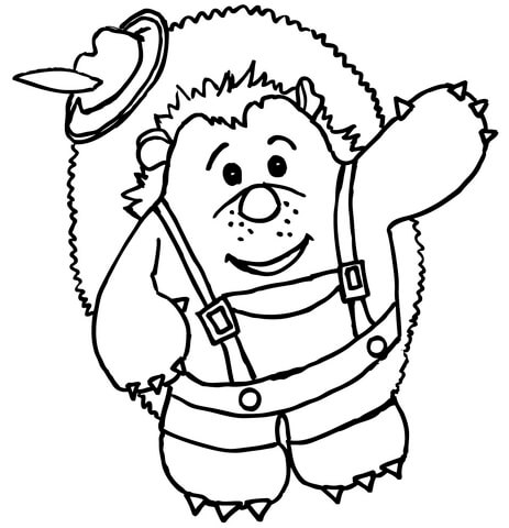 Funny Hedgehog Coloring Page